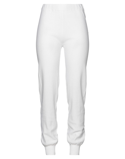 Shop Kangra Cashmere Kangra Woman Pants White Size 4 Cotton, Polyester
