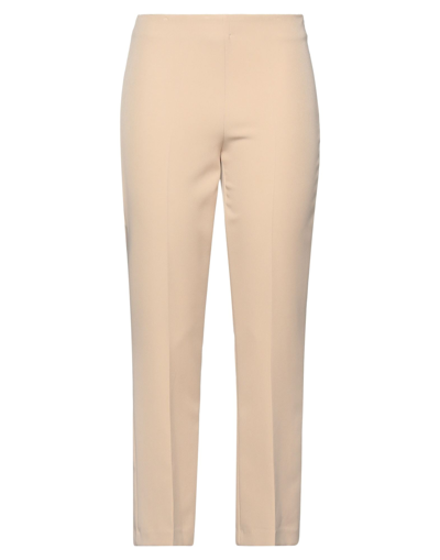 Shop Kate By Laltramoda Woman Pants Beige Size 12 Polyester, Elastane