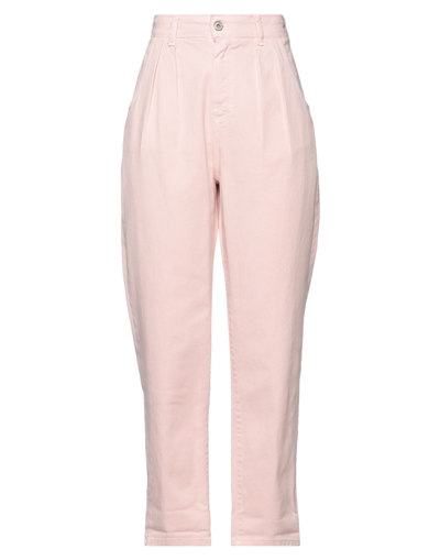 Shop Dixie Woman Pants Pink Size M Cotton, Elastane