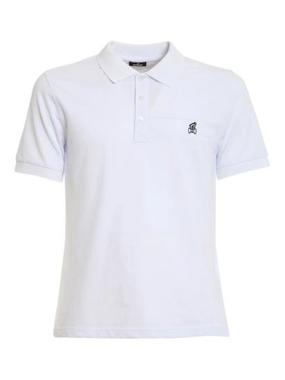 Shop Hogan Logo Embroidered Polo Shirt In White