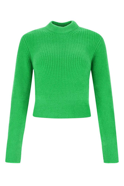 Shop Alexander Wang T T By Alexander Wang Mockneck Long Sleeved Sweater In Green