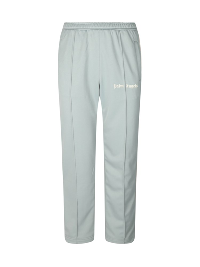 Shop Palm Angels Logo Printed Track Pants In Blue