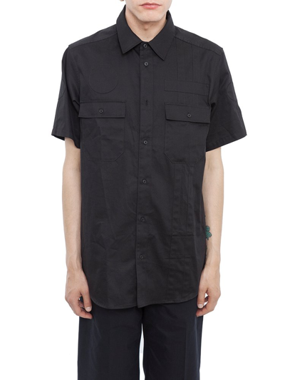 Shop Alexander Wang Short Sleeved Buttoned Shirt In Black