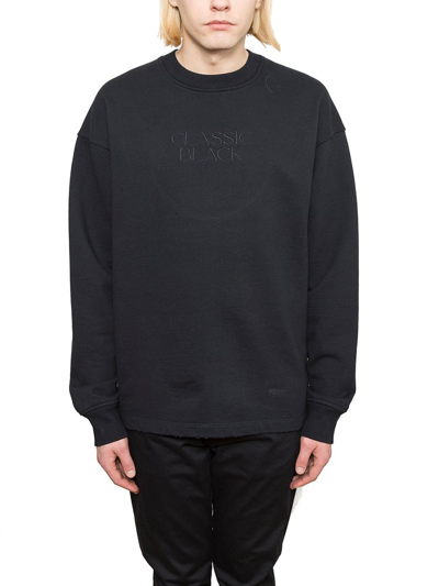 Shop Alexander Wang Long Sleeved Crewneck Sweatshirt In Black