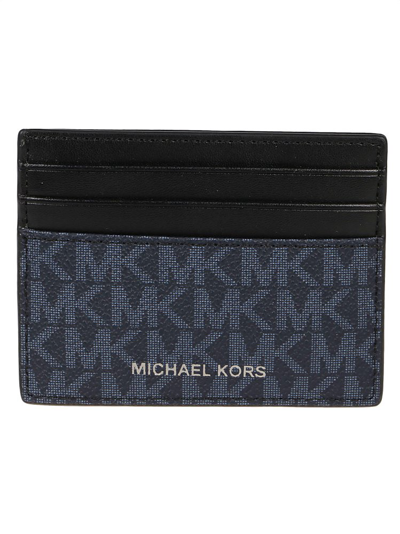 Shop Michael Kors Greyson Logo Tall Cardholder In Multi