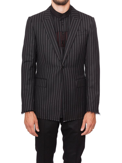 Shop Givenchy Pinstriped Tailored Blazer In Multi