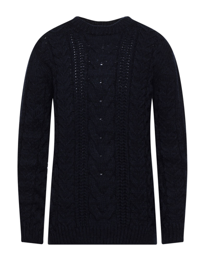 Shop Dondup Man Sweater Midnight Blue Size 44 Merino Wool, Acrylic