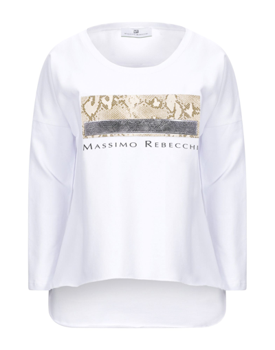 Shop Mr Massimo Rebecchi Woman Sweatshirt White Size L Cotton, Elastane