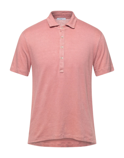Shop Boglioli Polo Shirts In Pastel Pink