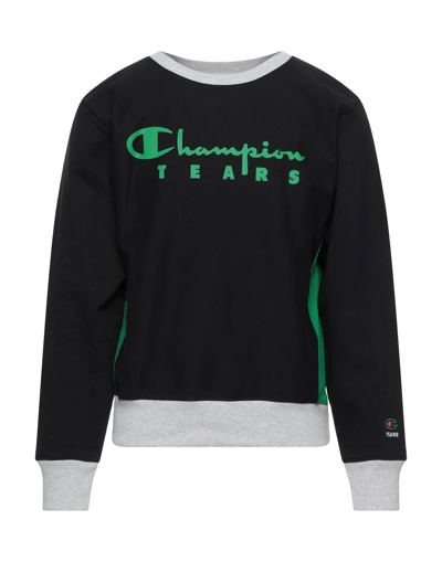 Shop Champion Tears Man Sweatshirt Black Size S Cotton, Polyester