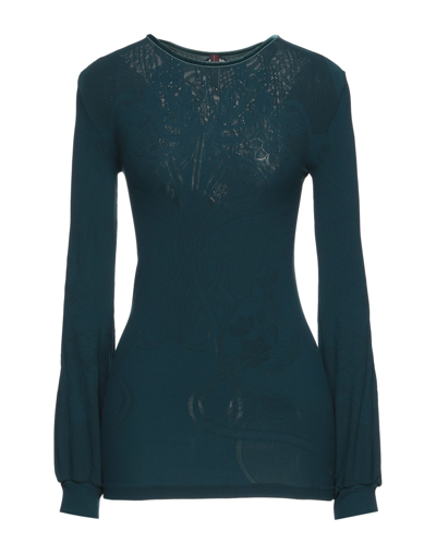 Shop High Woman T-shirt Deep Jade Size M Nylon, Polyester, Elastane In Green