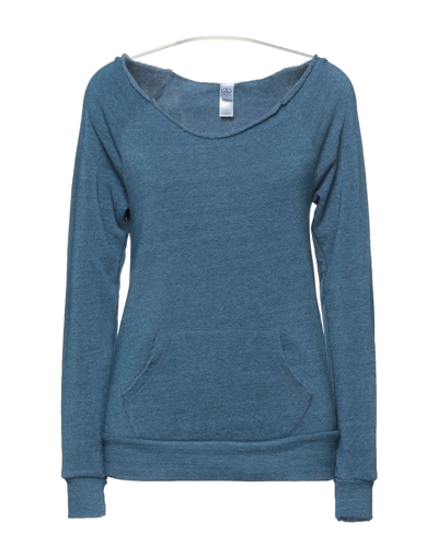 Shop Alternative Woman Sweatshirt Pastel Blue Size Xs Polyester, Cotton, Rayon