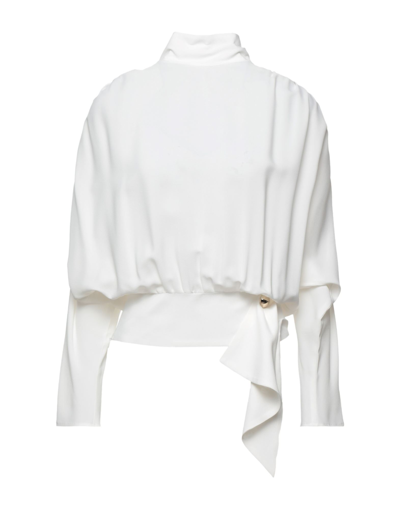 Shop Space Simona Corsellini Simona Corsellini Woman Blouse White Size 6 Acetate, Silk