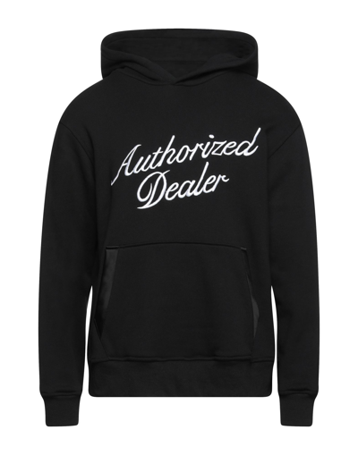Just Don Authorized Dealer Slogan-print Cotton Hoodie In Black