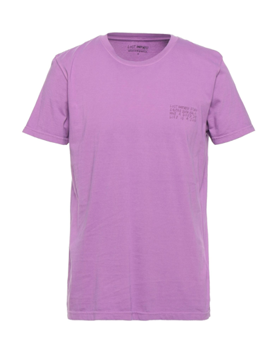 Shop Elevenparis Eleven Paris Man T-shirt Mauve Size M Cotton In Purple