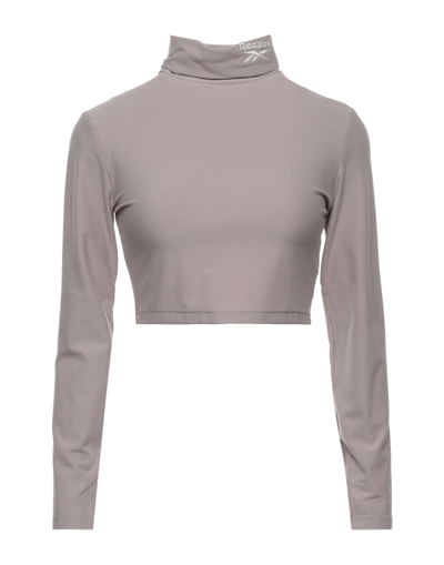 Shop Reebok Woman T-shirt Grey Size 16 Polyester, Elastane