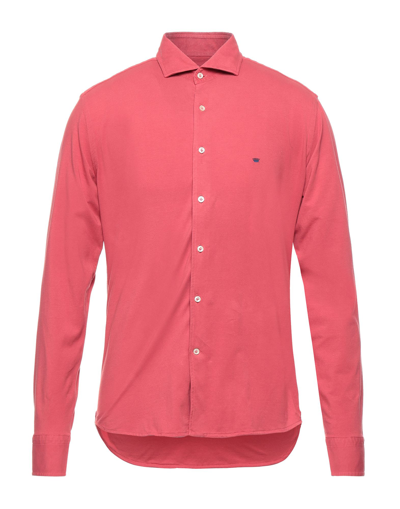 Shop Sonrisa Man Shirt Coral Size 3xl Cotton, Elastane In Red