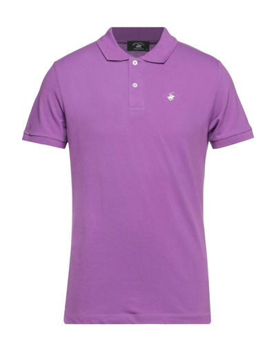 Shop Beverly Hills Polo Club Polo Shirts In Mauve