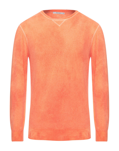 Shop Kangra Cashmere Kangra Man Sweatshirt Orange Size 36 Cotton, Modal, Elastane