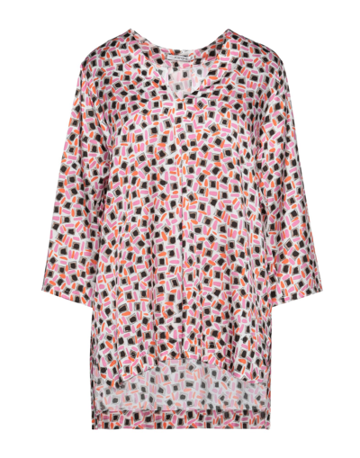 Shop Kangra Cashmere Kangra Woman Top Fuchsia Size 6 Viscose, Silk, Elastane In Pink