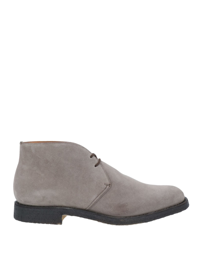 Shop Fabi Man Ankle Boots Grey Size 6 Soft Leather