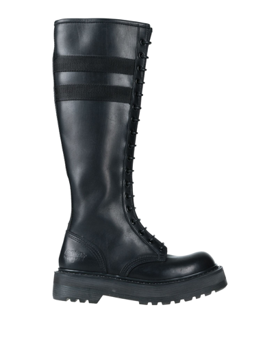 Shop Premiata Woman Knee Boots Black Size 7 Soft Leather