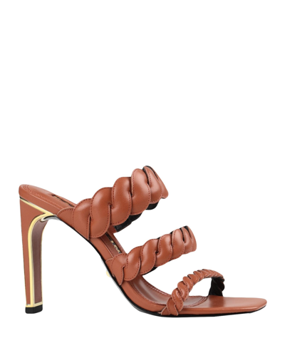 Shop Kat Maconie Woman Sandals Tan Size 7 Bovine Leather In Brown