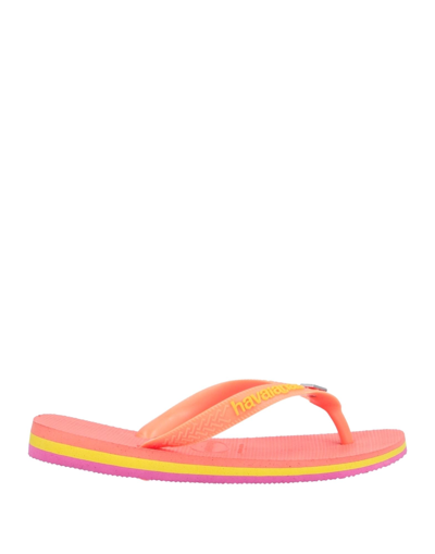 Shop Havaianas Toe Strap Sandals In Orange