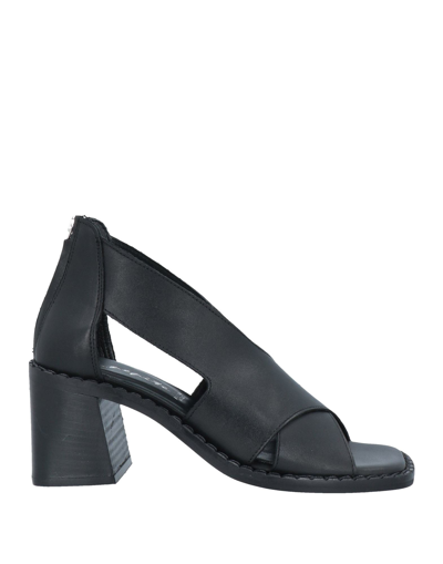 Shop Le Pepite Woman Sandals Black Size 8 Calfskin
