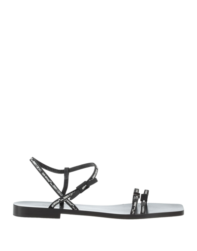 Shop Off-white C/o Jimmy Choo Woman Sandals Black Size 11 Natural Rubber