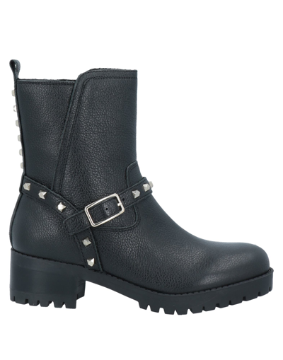 Shop Nine West Woman Ankle Boots Black Size 8 Bovine Leather