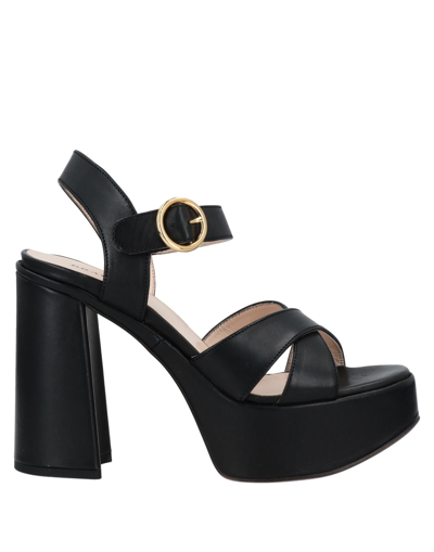 Shop Brawn's Woman Sandals Black Size 8 Soft Leather