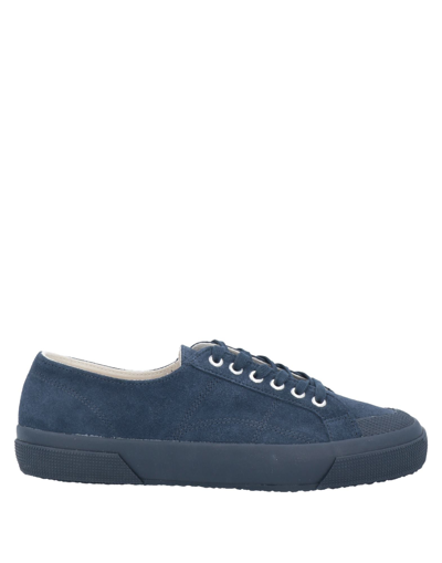 Shop Superga Man Sneakers Midnight Blue Size 8 Soft Leather