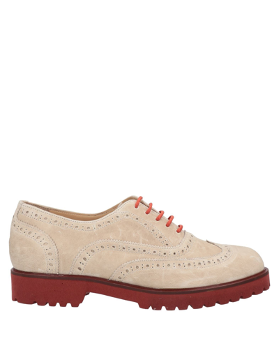 Shop A.testoni Lace-up Shoes In Beige