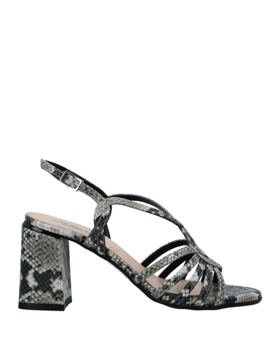 Shop Brawn's Woman Sandals Grey Size 8 Textile Fibers