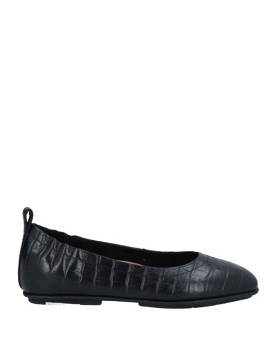 Shop Fitflop Woman Ballet Flats Black Size 8.5 Soft Leather