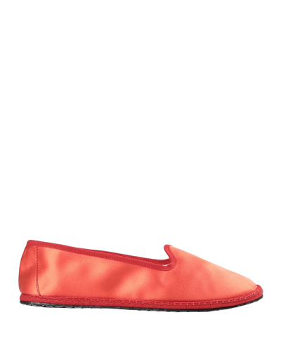 Shop Vibi Venezia Woman Loafers Coral Size 8 Textile Fibers In Red