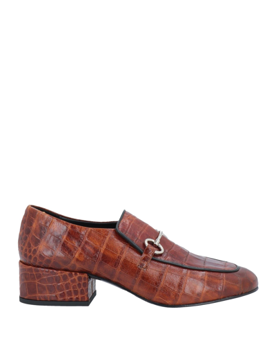 Shop Fiorina Loafers In Tan