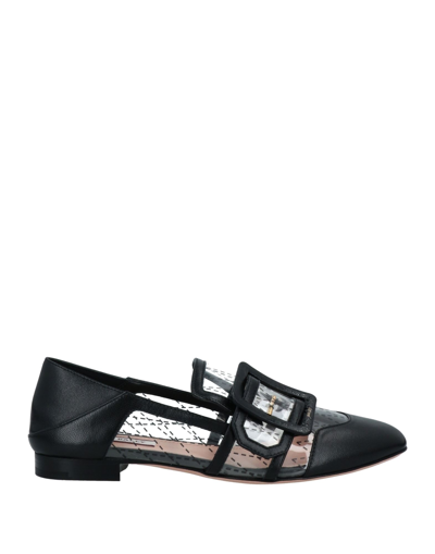 Shop Bally Woman Loafers Black Size 7.5 Soft Leather, Pvc - Polyvinyl Chloride