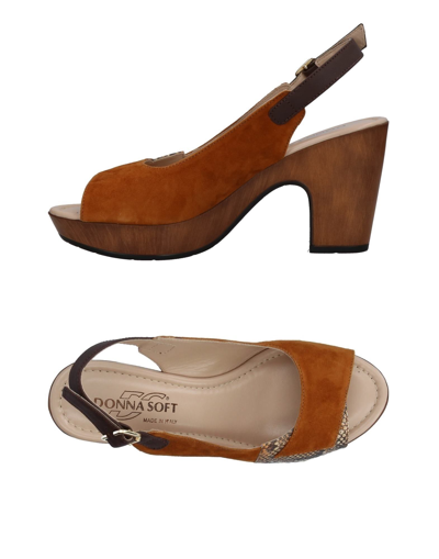 Shop Donna Soft Sandals In Camel