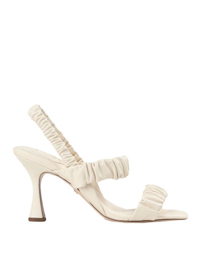 Shop Sam Edelman Woman Sandals Ivory Size 9 Soft Leather In White