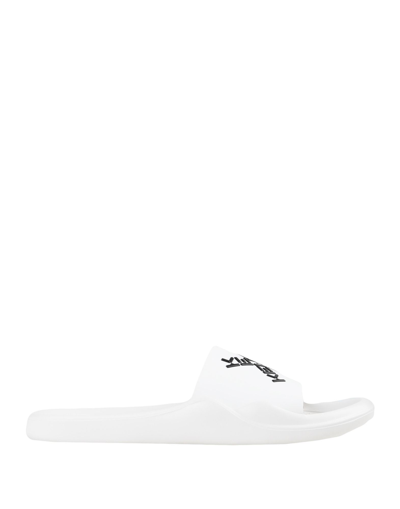 Shop Kenzo Man Sandals White Size 7 Pvc - Polyvinyl Chloride