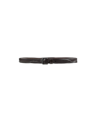 Shop Alberto Luti Belts In Dark Brown