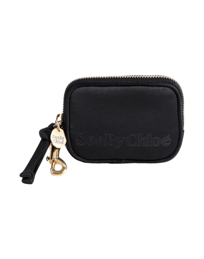 Shop See By Chloé Woman Coin Purse Black Size - Polyester