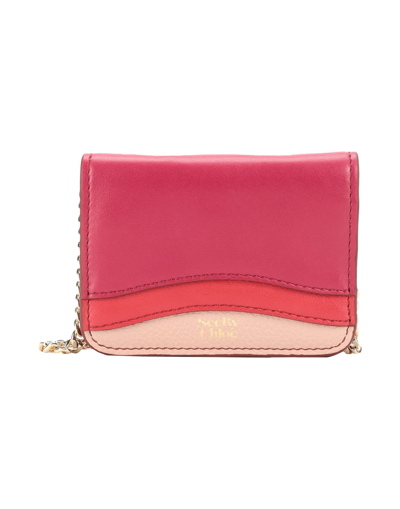Shop See By Chloé Woman Document Holder Fuchsia Size - Bovine Leather In Pink