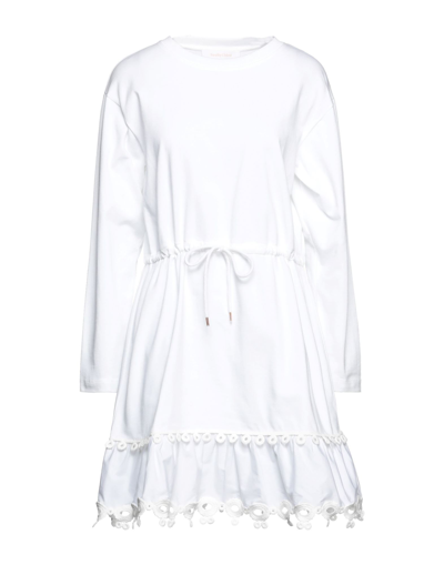 Shop See By Chloé Woman Mini Dress White Size L Cotton