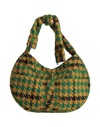 Shop La Milanesa Woman Handbag Ocher Size - Textile Fibers In Yellow