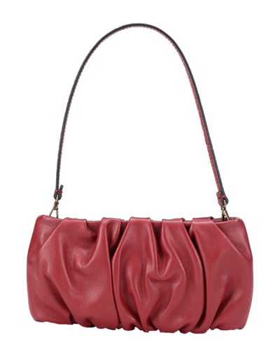 Shop Staud Bean Bag Black Woman Handbag Burgundy Size - Bovine Leather In Red