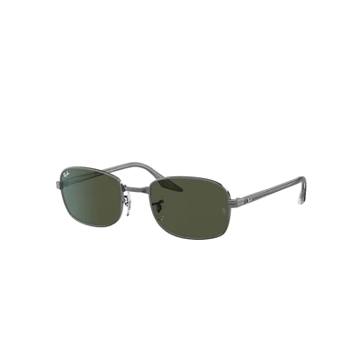 Shop Ray Ban Rb3690 Sunglasses Grey Frame Green Lenses 51-21