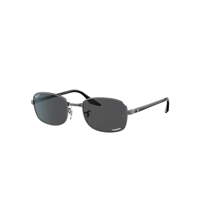 Shop Ray Ban Rb3690 Chromance Sunglasses Black Frame Grey Lenses Polarized 51-21